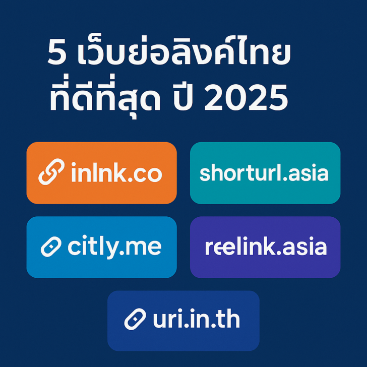 5 เว็บย่อลิงค์ไทยที่ดีที่สุด ปี 2025